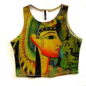 Ancient Egyptian Printed Crop Top